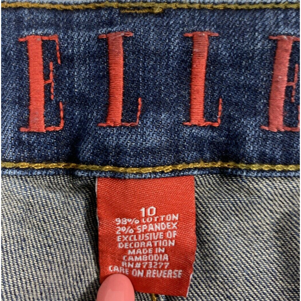 Elle Jeans Womens Size 10 Skinny Boyfriend Distress Dark Wash Denim Casual - Picture 5 of 14
